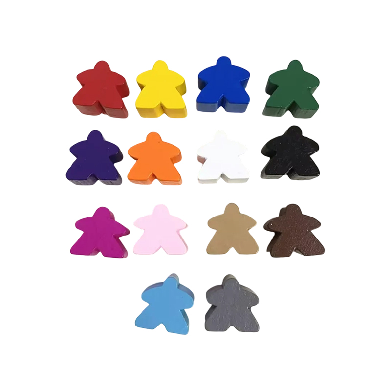 Multicolores lignei meeple impignorantur venatus accessiones