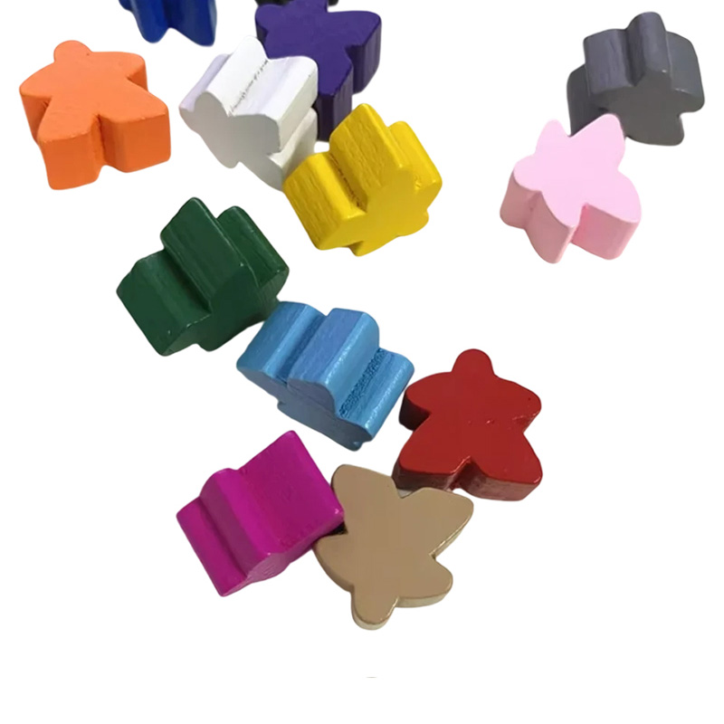 Multicolores lignei meeple impignorantur venatus accessiones