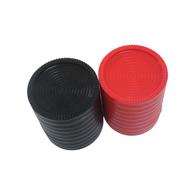 Rubrum et nigrum plastic checkers latrunculorum pieces