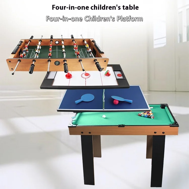 4-in-1 Multi-Ludus Tabula cum Foosball, Air Hockey, Tabula Tennis et Pool