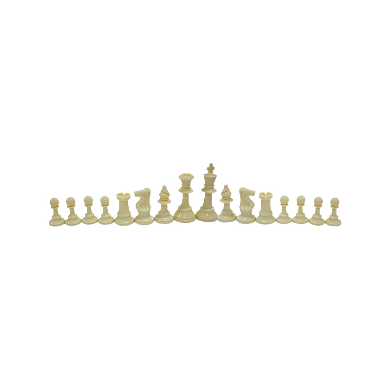 Classic White Wooden Staunton Chess Pieces
