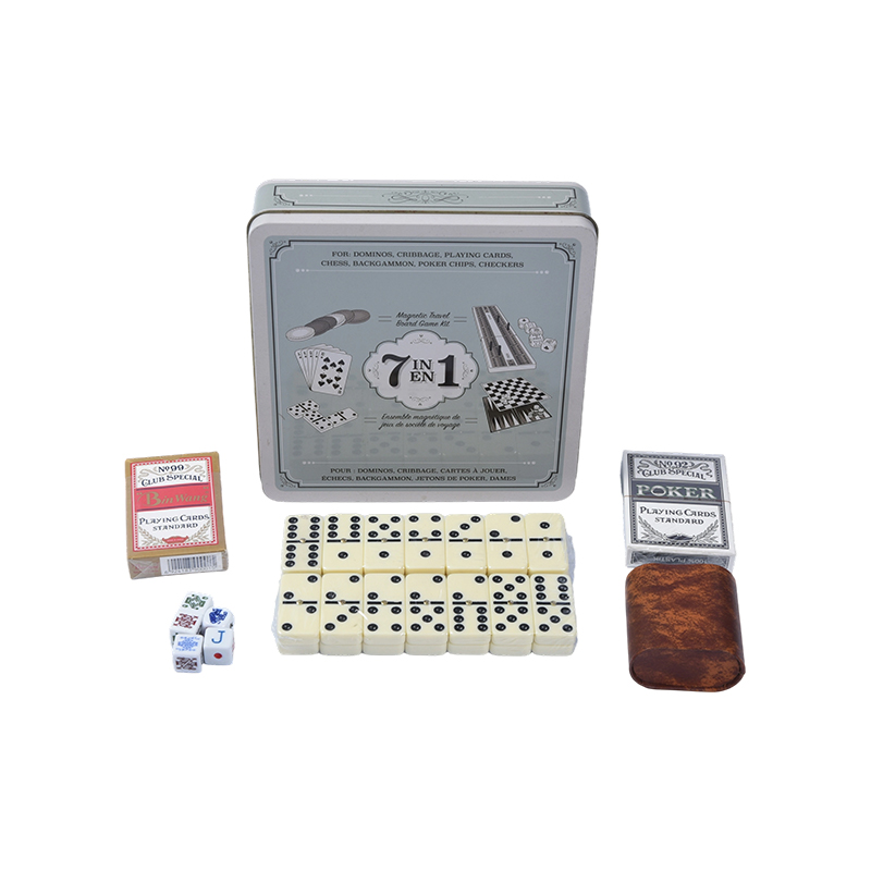 VII-in-I Iter Ludus Pone cum Portable Iron Box