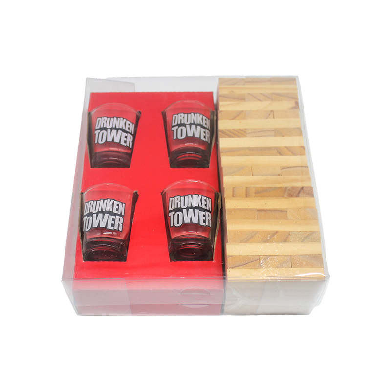 Ligno bibens Jenga Set cum Vitra iacula