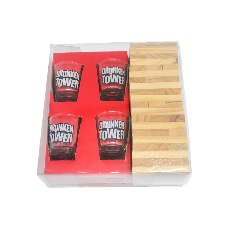 Ligno bibens Jenga Set cum Vitra iacula