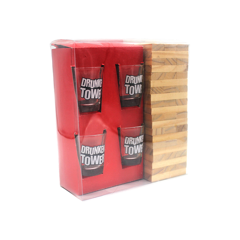 Ligno bibens Jenga Set cum Vitra iacula