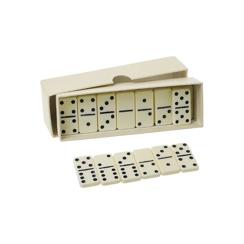Traditional Double-Six Dominoes Pone in Eburneum Conclusio