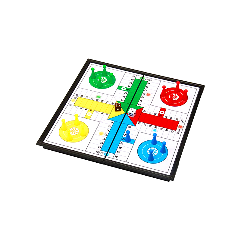Portable Magnetic Board Ludus cum Dice et Pieces Classic Ludo Ludus Set