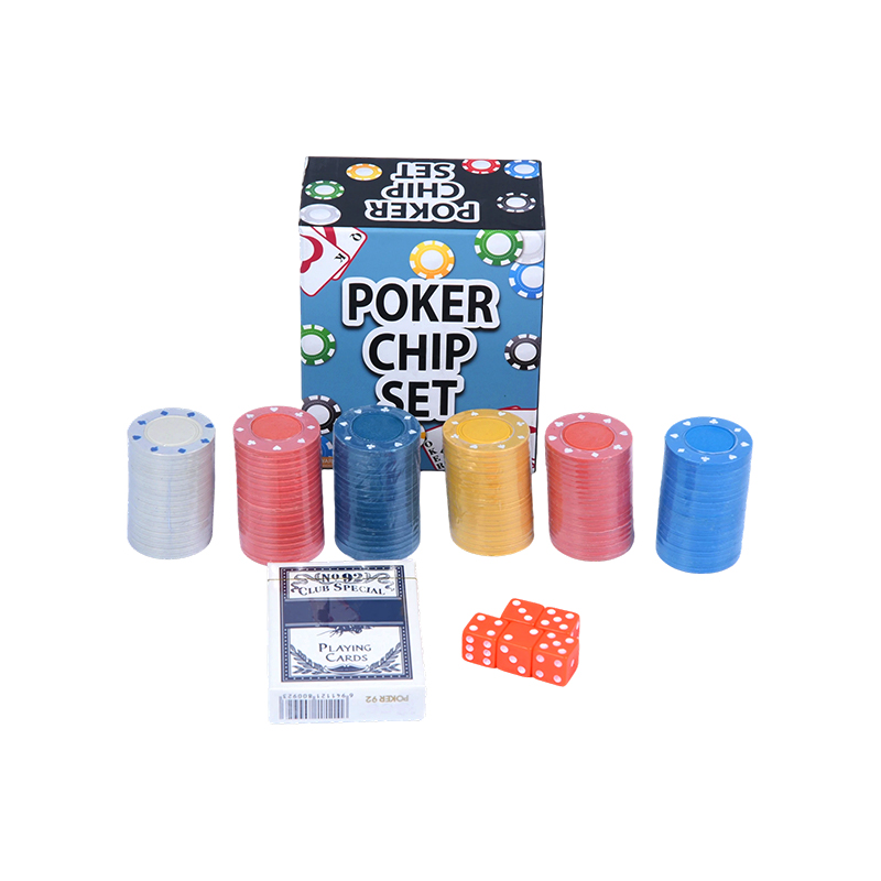 Complete cum Orbis Chips ludens Cards et Dice Poker Chip Set