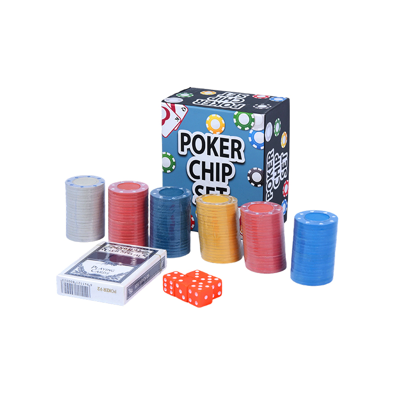 Complete cum Orbis Chips ludens Cards et Dice Poker Chip Set