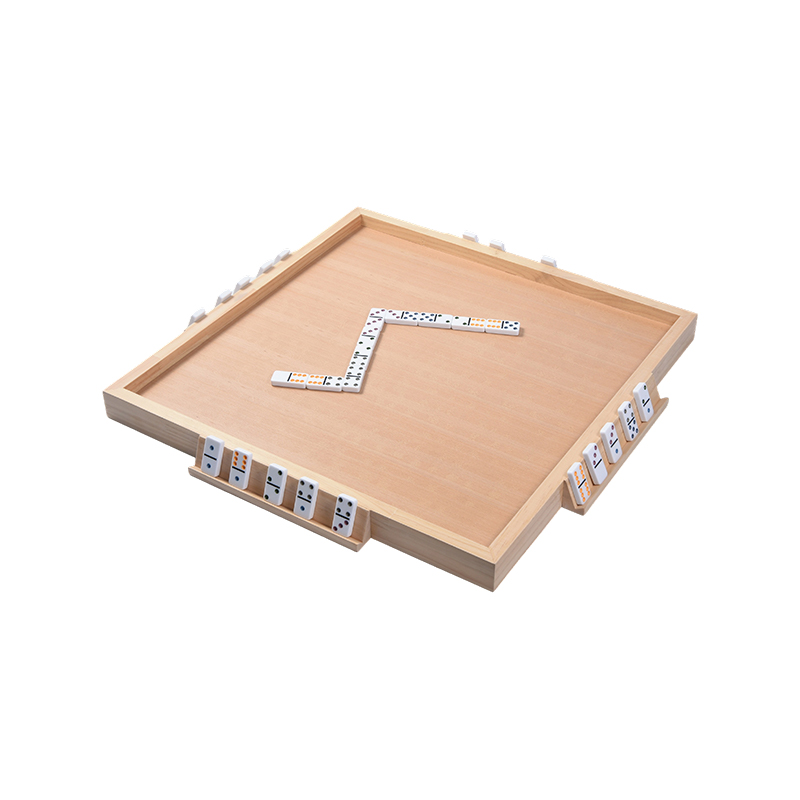 Lignea Venatus Accessorius Board Domino-Imprimis Layout cum Portable Trays
