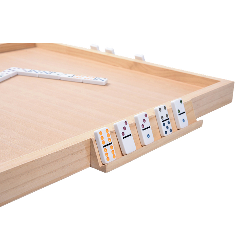 Lignea Venatus Accessorius Board Domino-Imprimis Layout cum Portable Trays