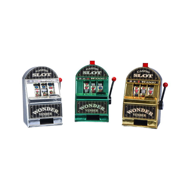 Vintage-Style Miniature Casino One Armed Bandit – Set of Three (Silver, Green, Aurum)