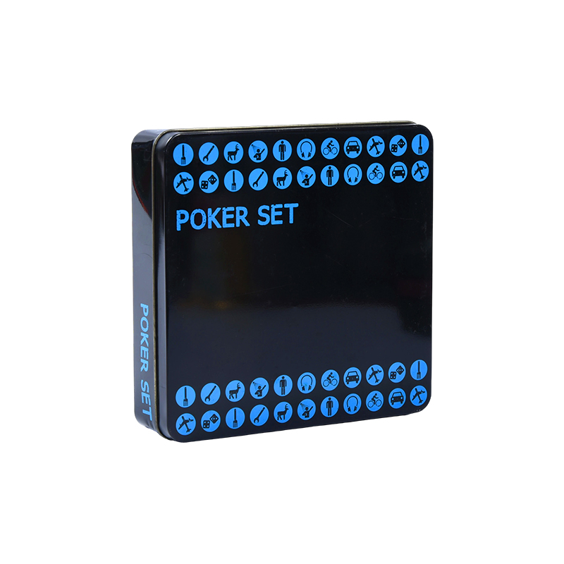 Black Poker in Metal plumbum - Complete cum Chips, Card, ac Accessories
