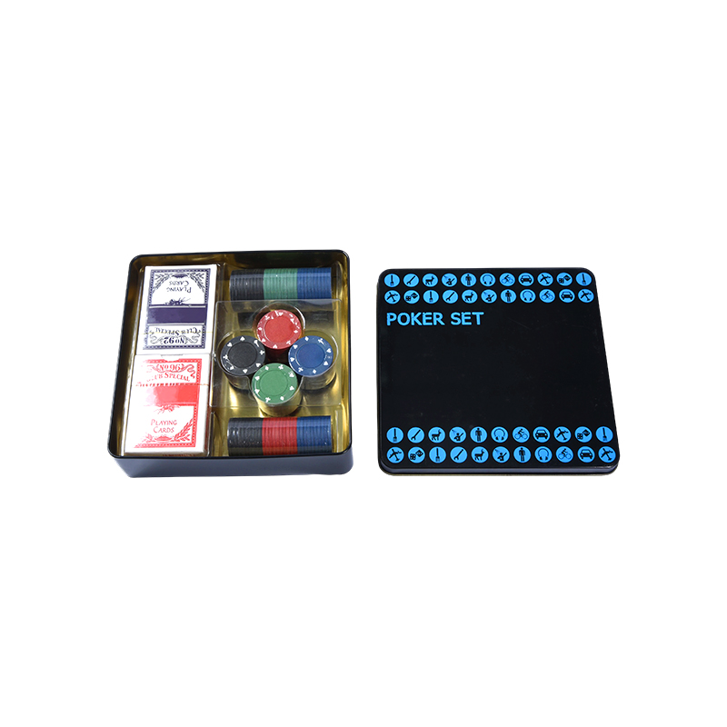 Black Poker in Metal plumbum - Complete cum Chips, Card, ac Accessories