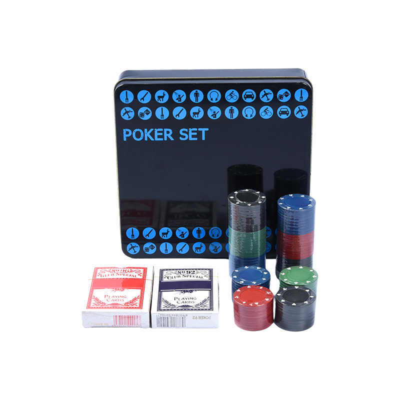 Black Poker in Metal plumbum - Complete cum Chips, Card, ac Accessories