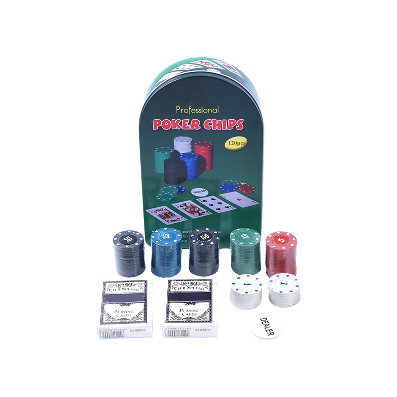 Green Arcanum Metal plumbum CXX Chips cum Cards et CONPARATOR Puga pyga Professional Poker Chips Set