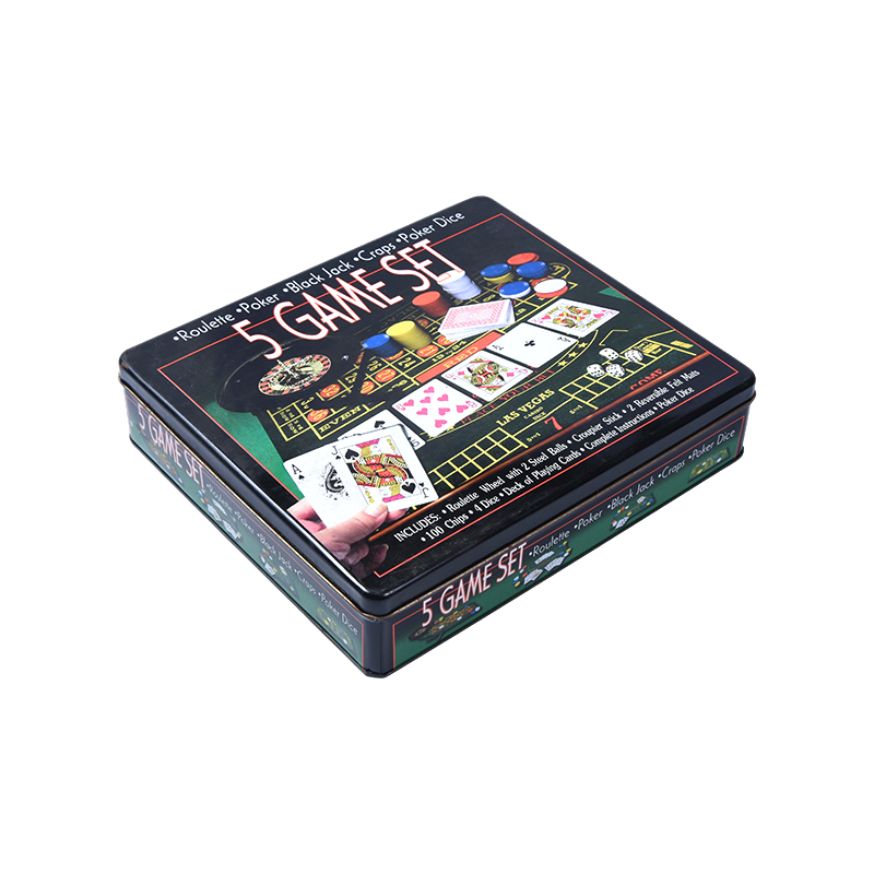 Metal Stannum 5-in-1 Casino Game Set