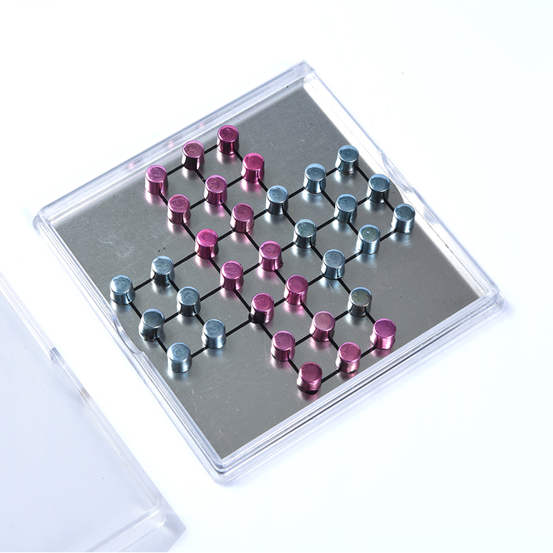 Magnetic Metal Tic-Tac-Toe in Clear Acrylic Case