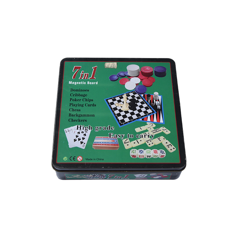 Metal Stannum Case 7-in-1 Magnetic Board Ludus Set