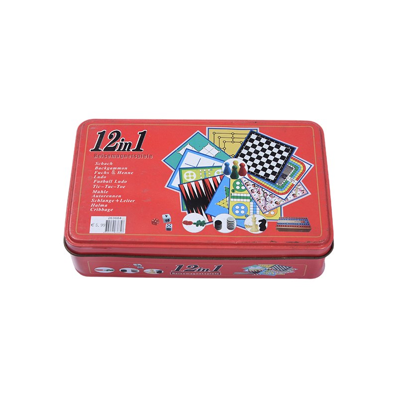 Metal Stannum Case 12-in-1 Magnetic Travel Game Set