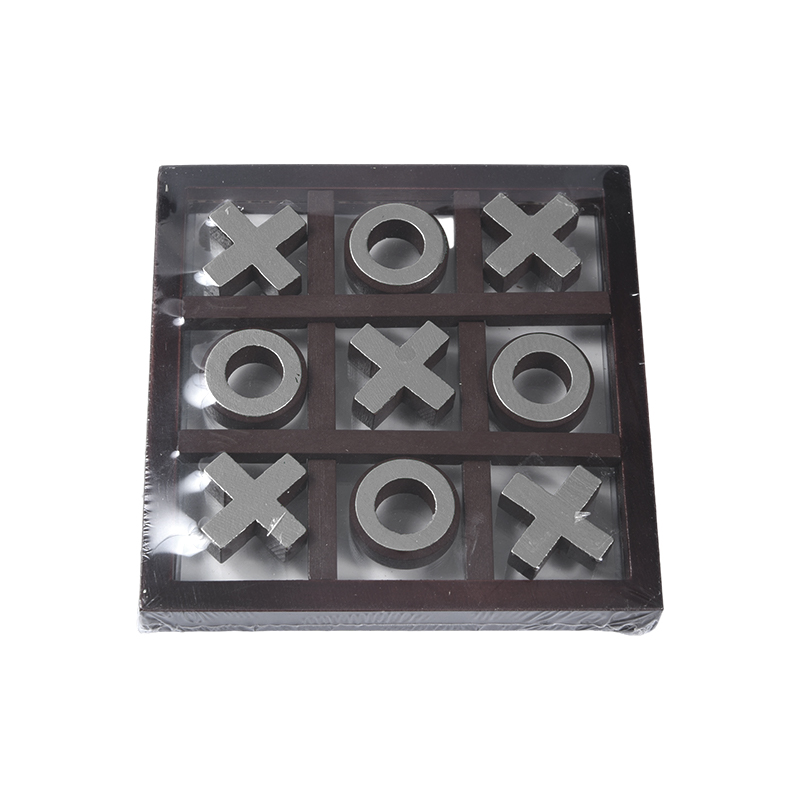 Aurum-Tone Pieces in Frame lignea Tic-Tac-Toe Venatus Dark