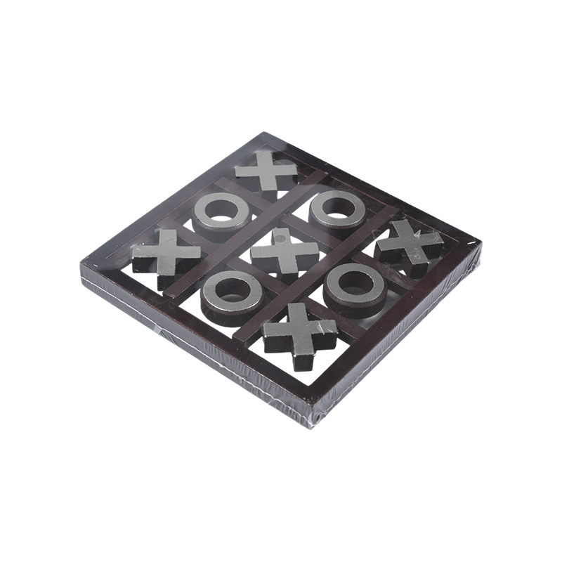 Aurum-Tone Pieces in Frame lignea Tic-Tac-Toe Venatus Dark