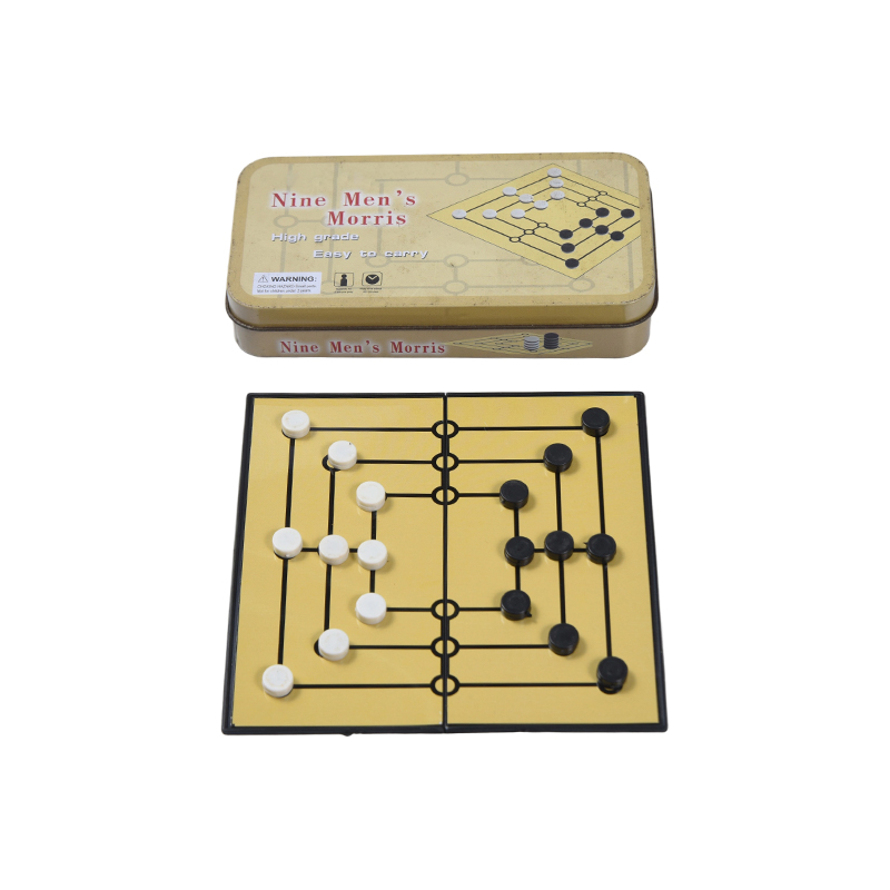 Metallum plumbi Case Portable Novem Hominum Morris Ludus