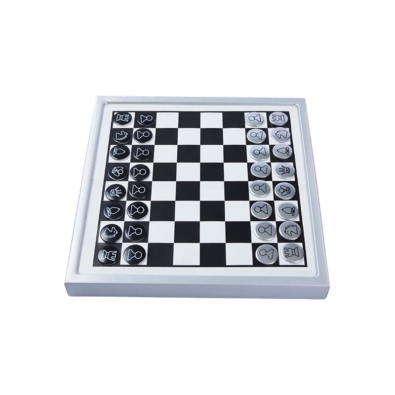 Modern White Frame Edition Wall-Moutable Magnetic Chess Set
