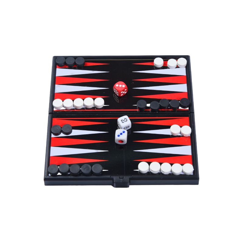 Portable Magnetic Duplex postesque Backgammon Ludus Set