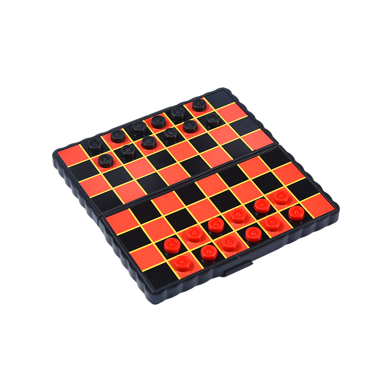 Compact Travel Edition Magnetic Foldable Checkers Ludus