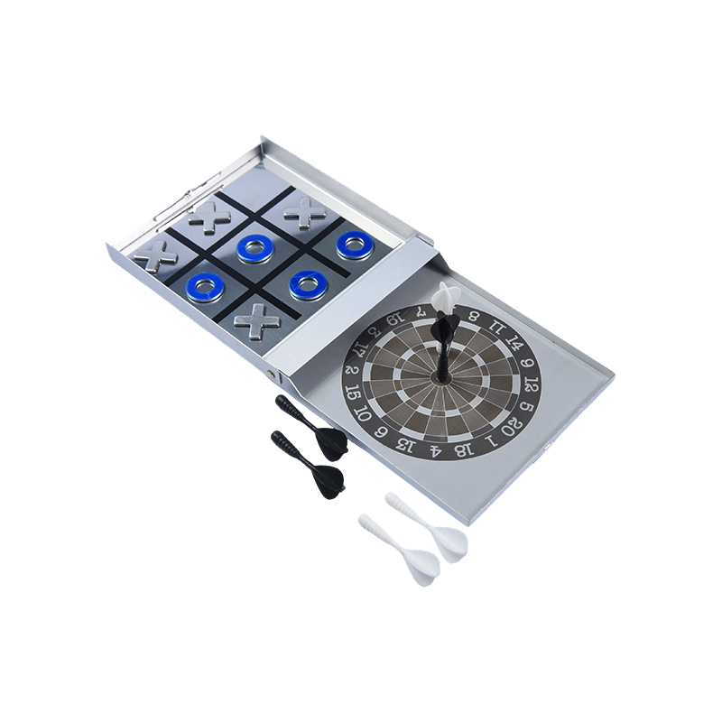 Metal Case Portable Edition Magnetic Dart and Tic-Tac-Toe Combo Venatus