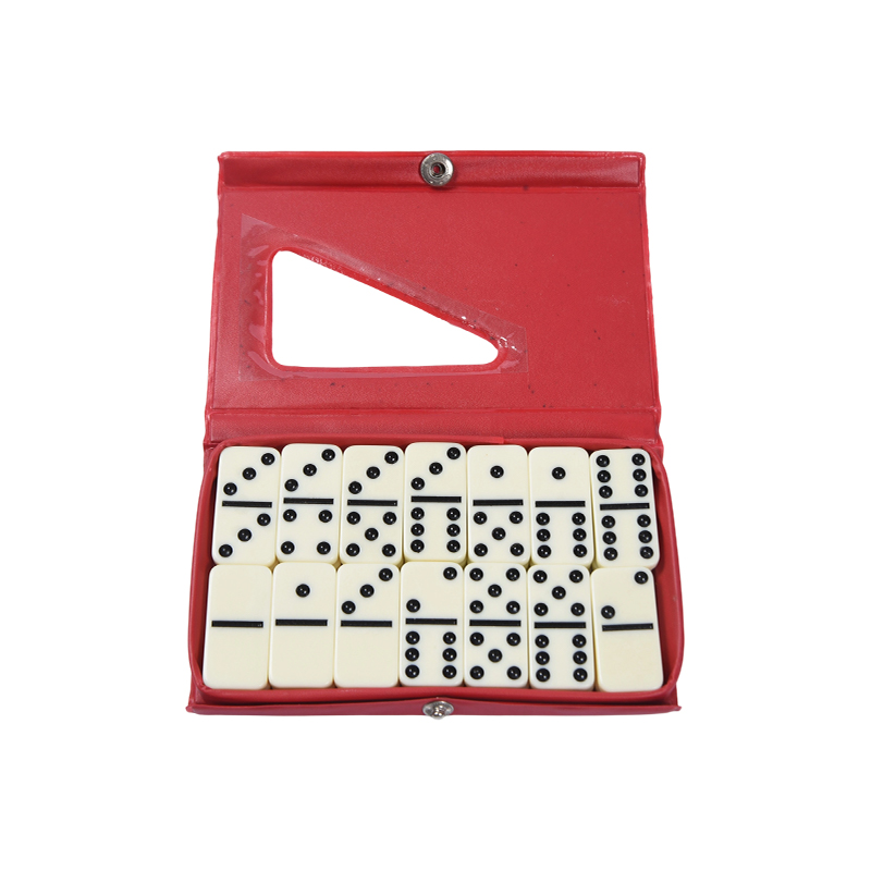Classic Tile Ludus In-the-Go - Foedus Plastic Domino Pone cum Causa Portable