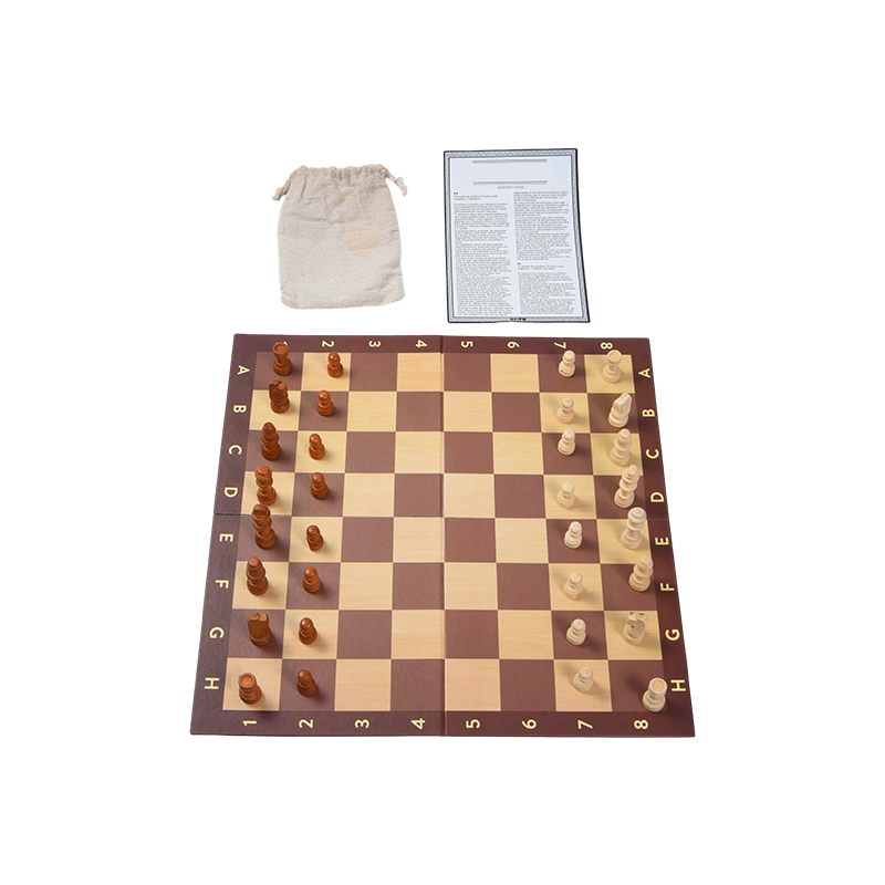Repono Bag et Instructiones lignea Foldable Chess Set