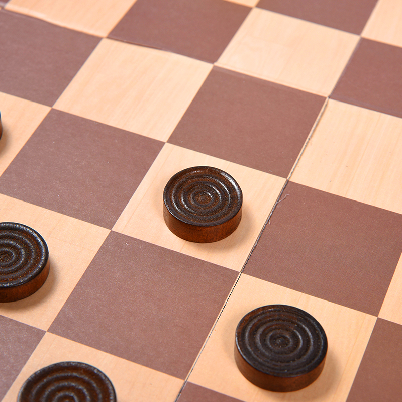 Lignea Checkers Board Ludus - Ordo Strategy Ludus cum Duo Packaging Options