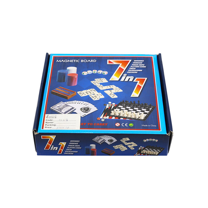 Classic Multi-Ludus Set - Chess, Dominoes, Poker & Checkers Combo
