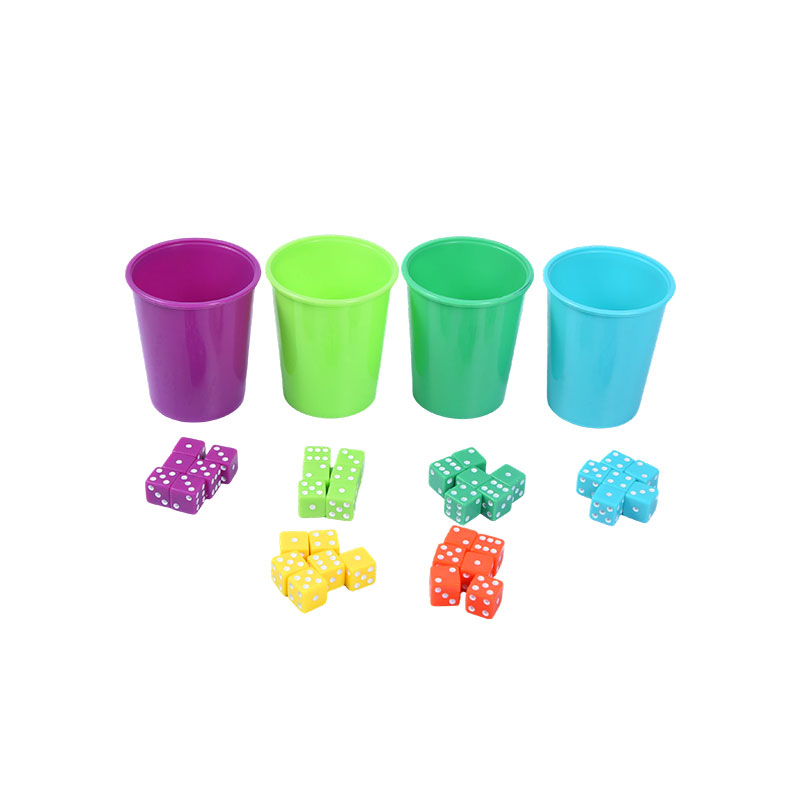 Plastic scyphos varia et alea Set - Vibrant Party vel Ludus Set