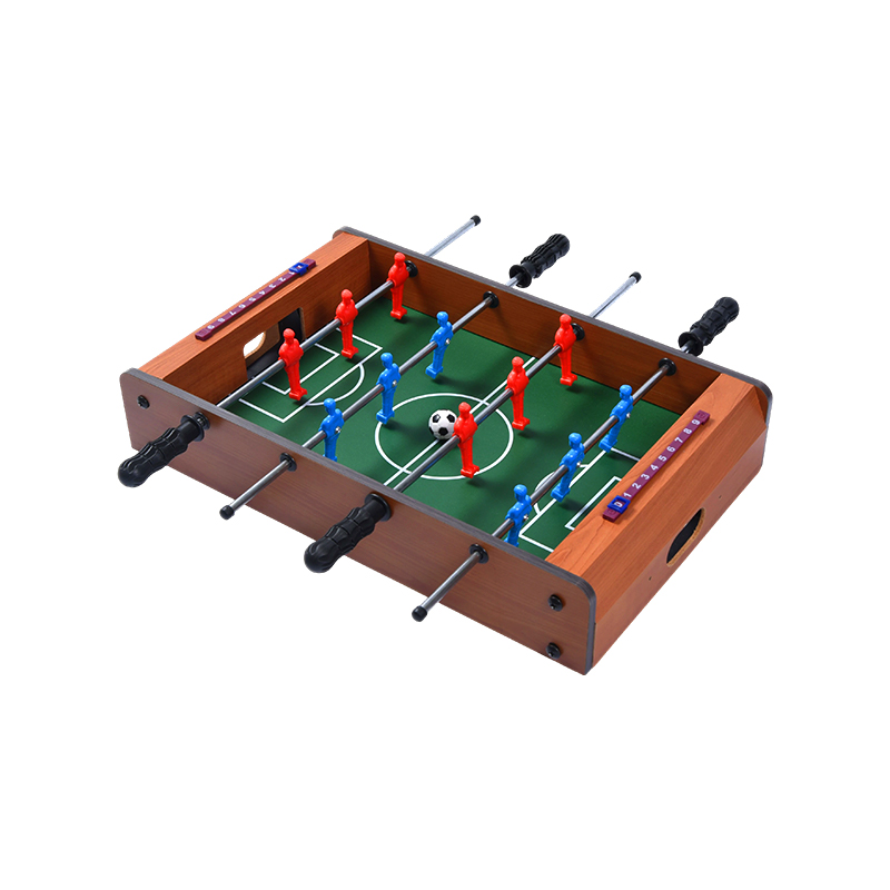 Classic Lignea Foosball Tabula - Compact Desktop Ludus cum Vibrant Histriones et Score Trackers