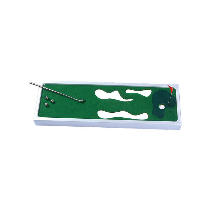 Portable Indoor Golf Ludus cum Aluminium Frame Desktop Mini Golf Ponens Viridis