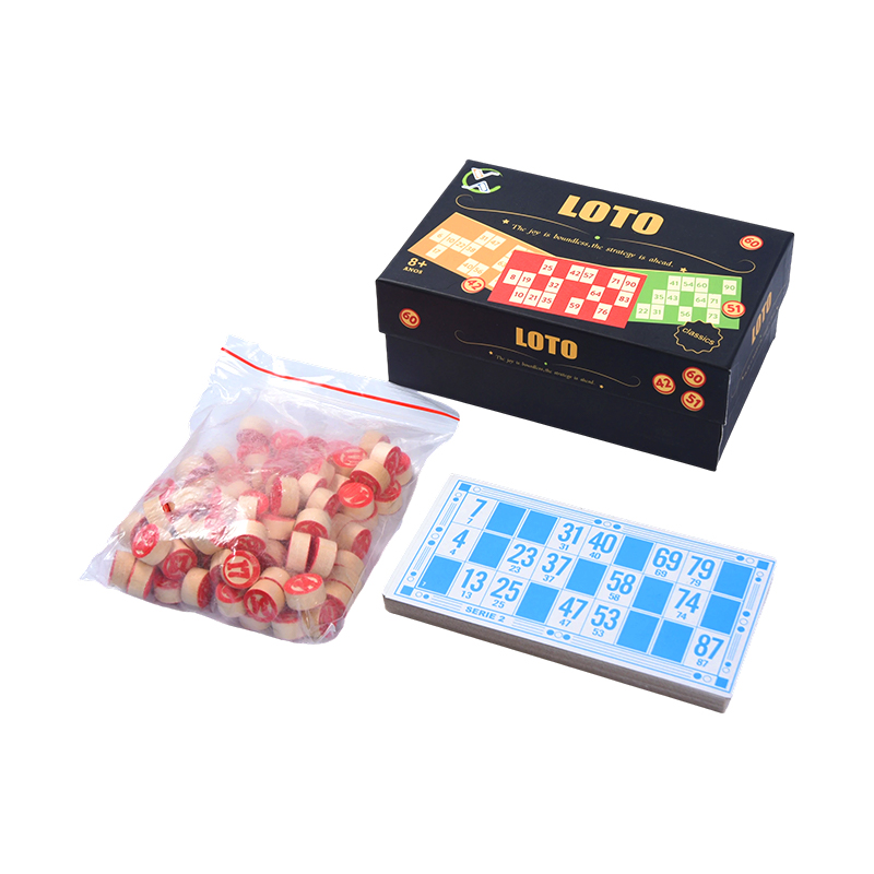 LOTO (Bingo-Style) Ludus Set - Complete cum signis, cards, et repono Box