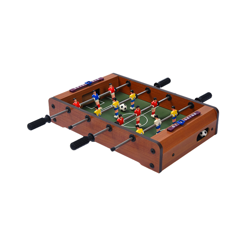 Compact Desktop Soccer Game with Vibrant Players Wooden Mini Foosball Table